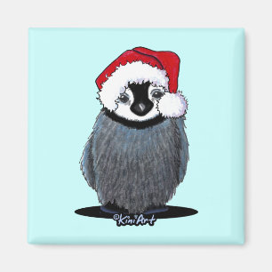 Aimant de poulet en pingouin de Noël