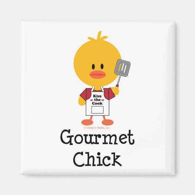 Aimant de poulet gourmand (Devant)