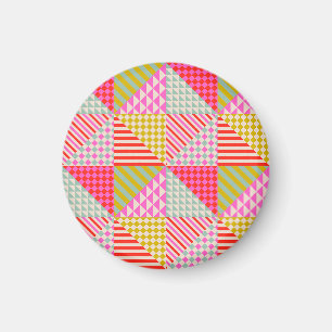 Aimant de réfrigérateur à patchwork géométrique co