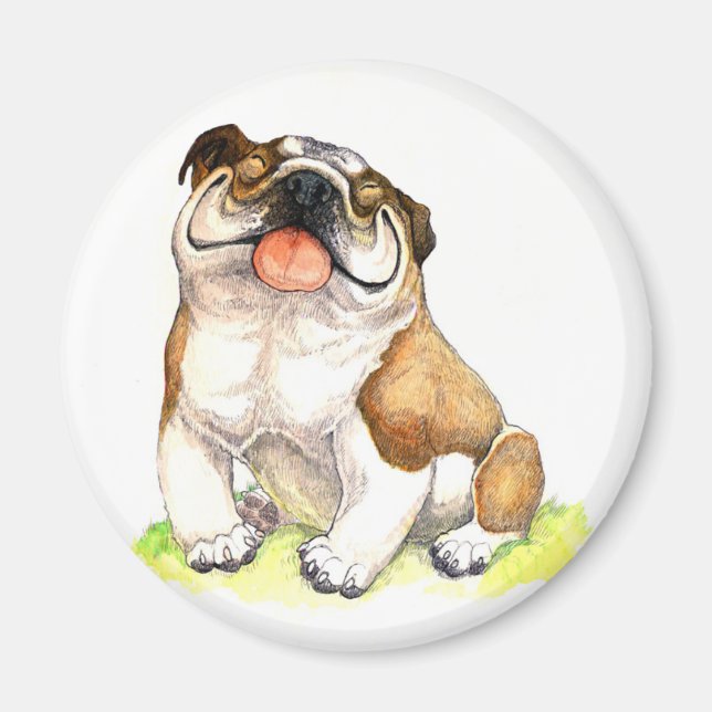Aimant de réfrigérateur Bulldog anglais (Devant)