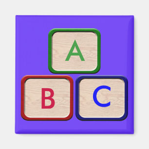 Aimant de réfrigérateur de blocs d'enfants