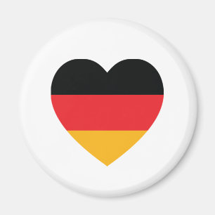 Aimant de réfrigérateur de coeur de drapeau de