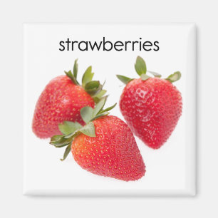 Aimant de réfrigérateur de fraises
