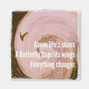 Aimant de réfrigérateur de Haiku - papillon
