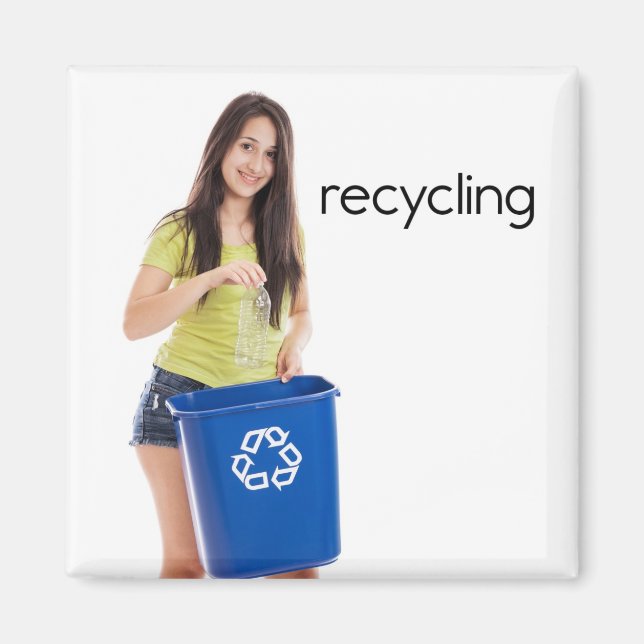 Aimant de réfrigérateur de recyclage (Devant)