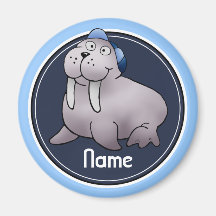 Aimant de réfrigérateur, Modèle de nom, Walrus