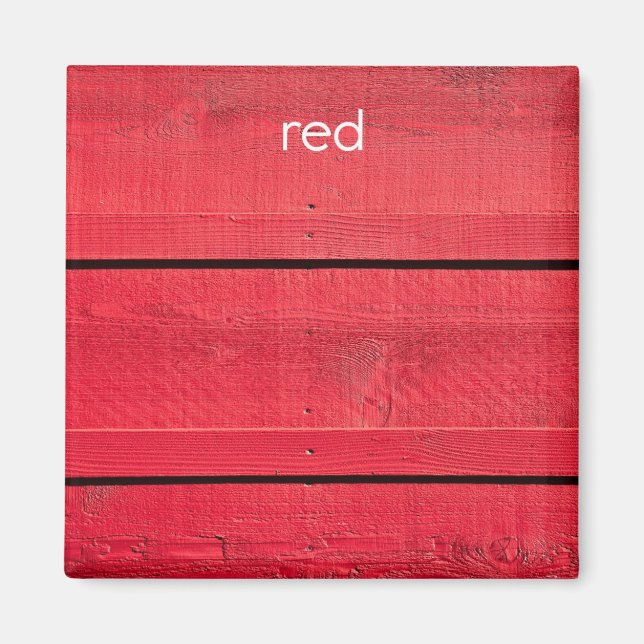Aimant de réfrigérateur rouge (Devant)