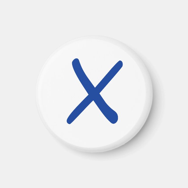 Aimant de réfrigérateur Tic Tac Toe 1-1/4" "X" (Devant)