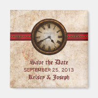 Aimant de sauvegarde de date de mariage à l'horlog