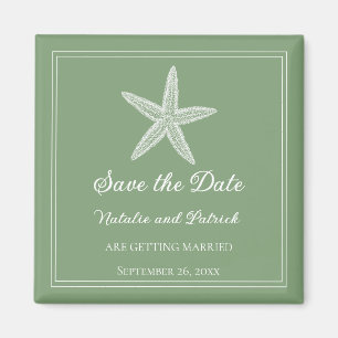 Aimant de sauvegarde de date étoile de mer vert mo