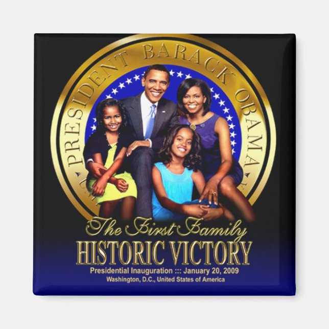 Aimant de sceau de la famille Obama (Devant)
