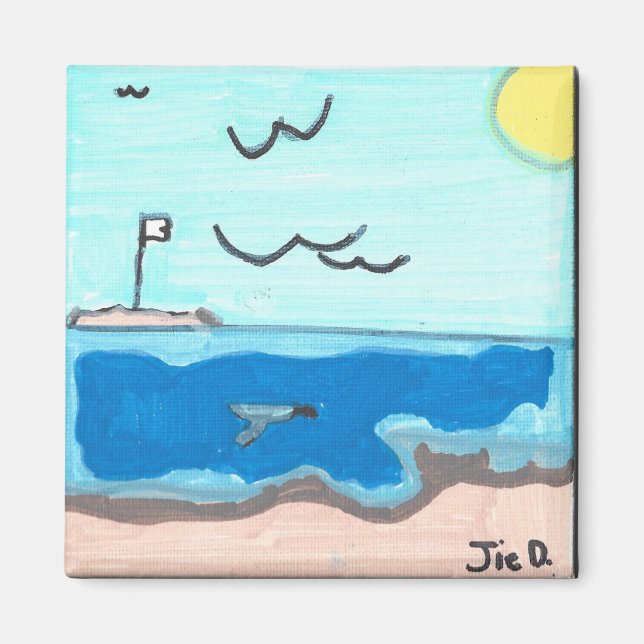 Aimant de scène de plage (Devant)