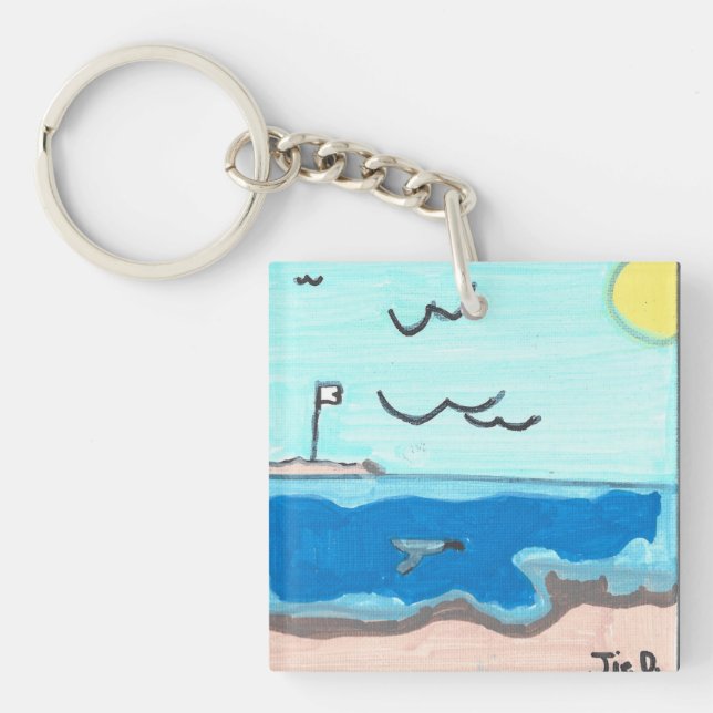 Aimant de scène de plage (Devant)