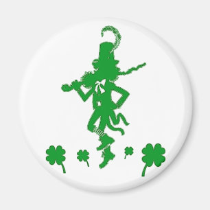 Aimant de shamrock de lutin du jour de St Patrick