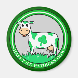Aimant de shamrock de vache à jour de St St