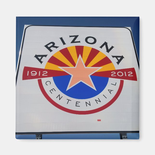 Aimant de signe du centenaire de l'Arizona (Devant)