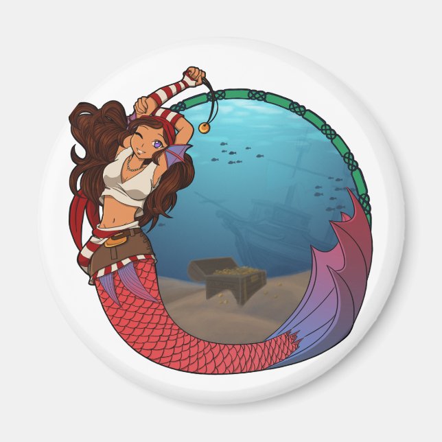 Aimant de sirène de pirate (Devant)