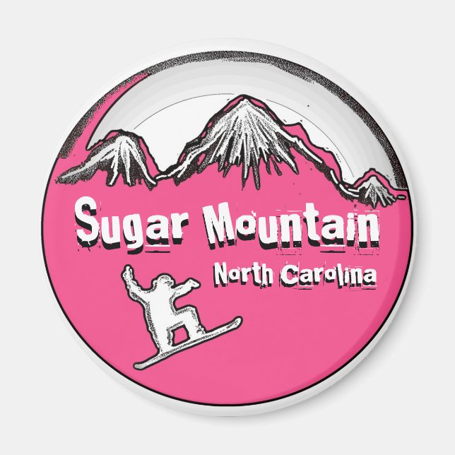 Aimant de snowboard de Sugar Mountain North Caroli (Devant)
