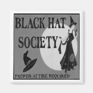 Aimant de société de casquette noir
