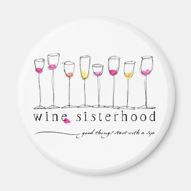 Aimant de soeurs du vin (Devant)