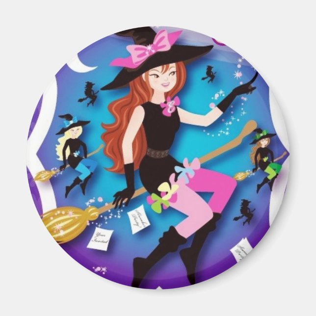 aimant de sorcière volante (Devant)