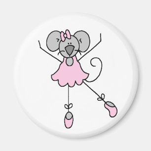 Aimant de souris de ballerine de danse