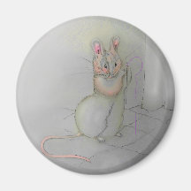 Aimant de souris sur ghost 3 pouces rond