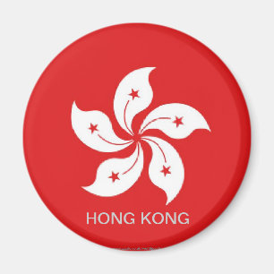 Aimant de souvenir de drapeau de Hong Kong