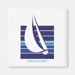 Aimant de Square_Nantucket de bleus de bateau