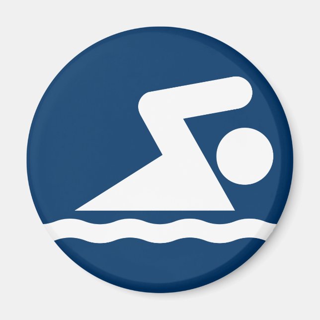 Aimant de symbole de natation (Devant)