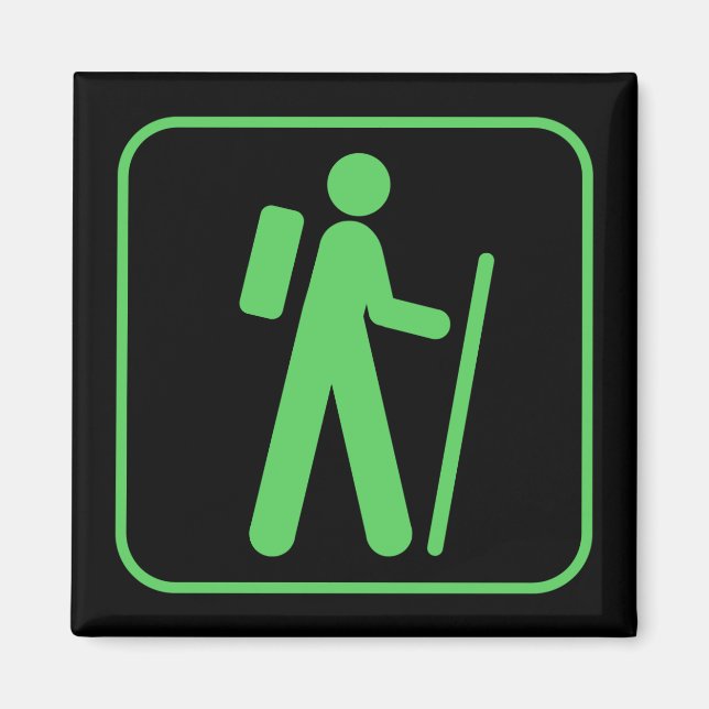 Aimant de symbole de randonnée (Devant)