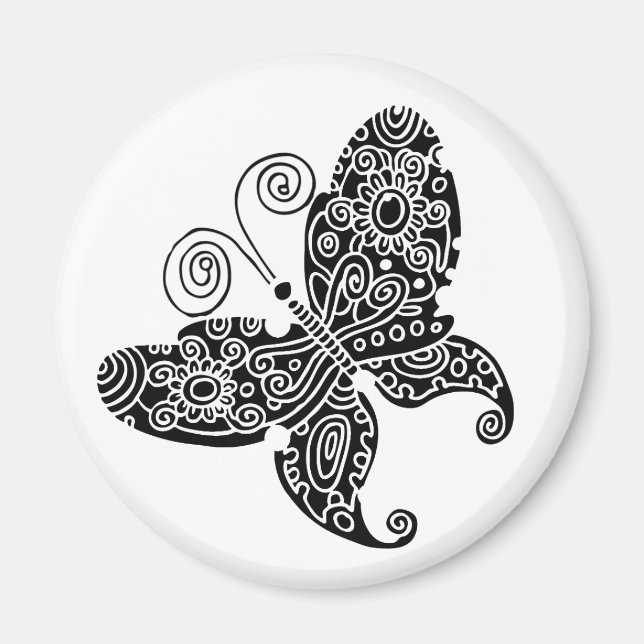 Aimant de tatouage papillon (Devant)