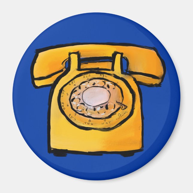 Aimant de téléphone du Rotary jaune (Devant)