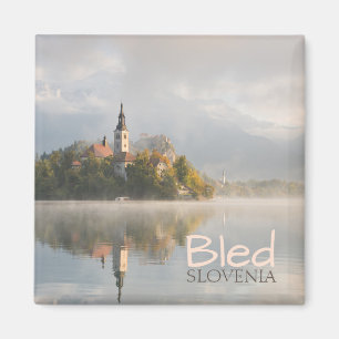 Aimant de texte du lever du soleil du lac Foggy Bl
