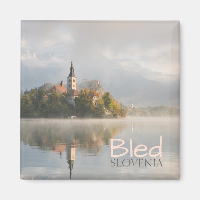 Aimant de texte du lever du soleil du lac Foggy Bl (Devant)