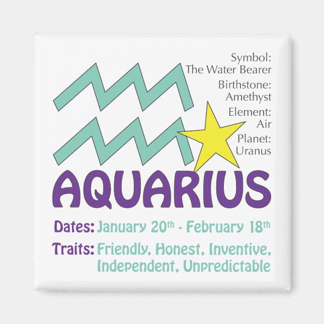 Aimant de traits d'aquarius (Devant)