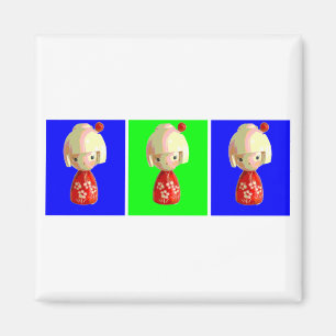 Aimant de trio de Kokeshi