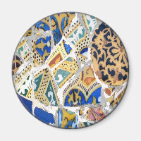 Aimant de tuiles jaunes Gaudi