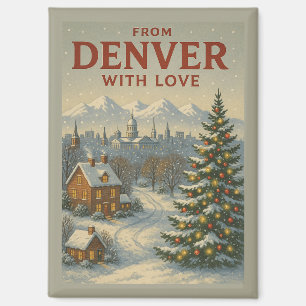 Aimant de vacances De Denver avec amour