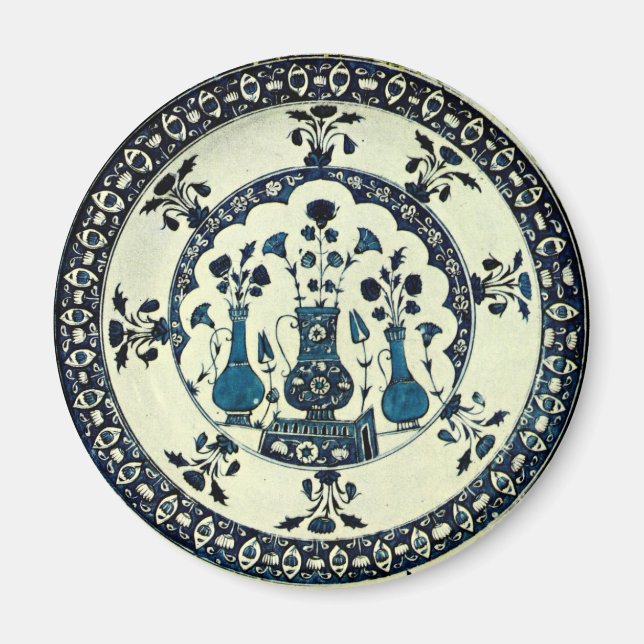 Aimant de vase bleu Iznik (Devant)