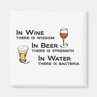 Aimant de vin et de bière, avec humour