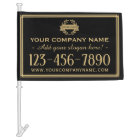 Aimant de voiture noir or enseigne vintage Logo En