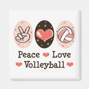 Aimant de volleyball d'amour de paix