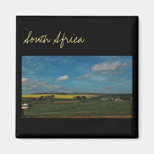 Aimant de vue de paysage de champ de colza en Afri