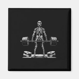 Aimant Deadlift Skeleton Halloween Gym plaisanteries Weig