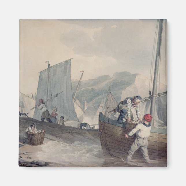 Aimant Déchargement de bateaux de pêche (Devant)