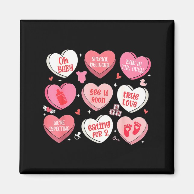 Aimant Déclaration de grossesse de la Saint-Valentin en f (Devant)