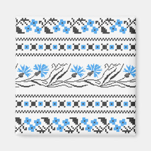 Aimant Décor croix de Cornflower bleu
