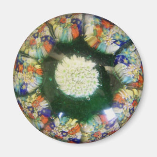 Aimant Décor en verre de Murano, "fleurs" colorées