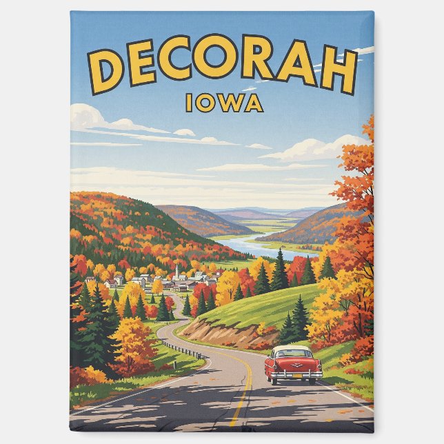 Aimant Decorah Iowa Travel (Recto)
